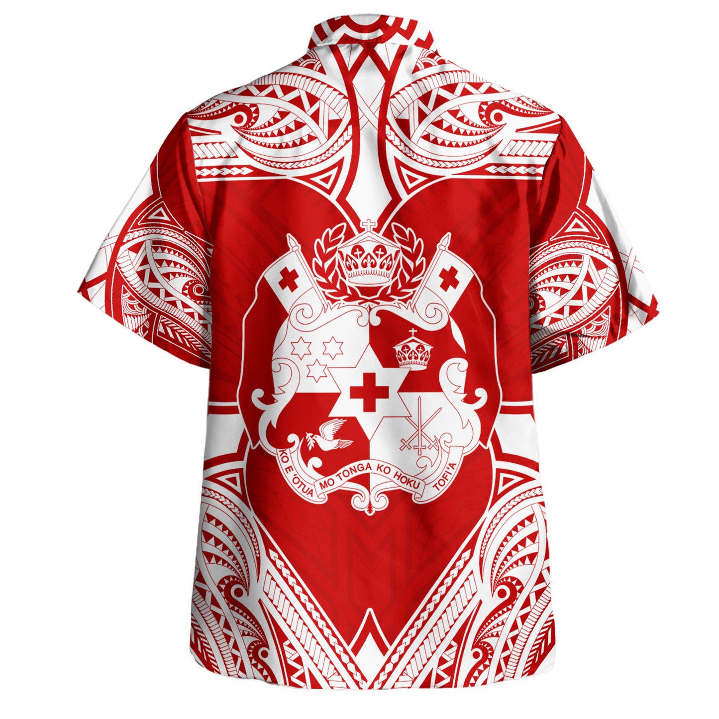 Tonga Hawaiian Shirt - Custom Coat Of Arms With Patterns Flag Color