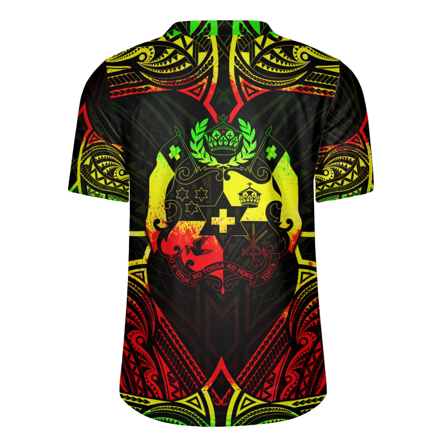 Tonga Custom Personalised Rugby Jersey Coat Of Arms With Patterns Reggae Color
