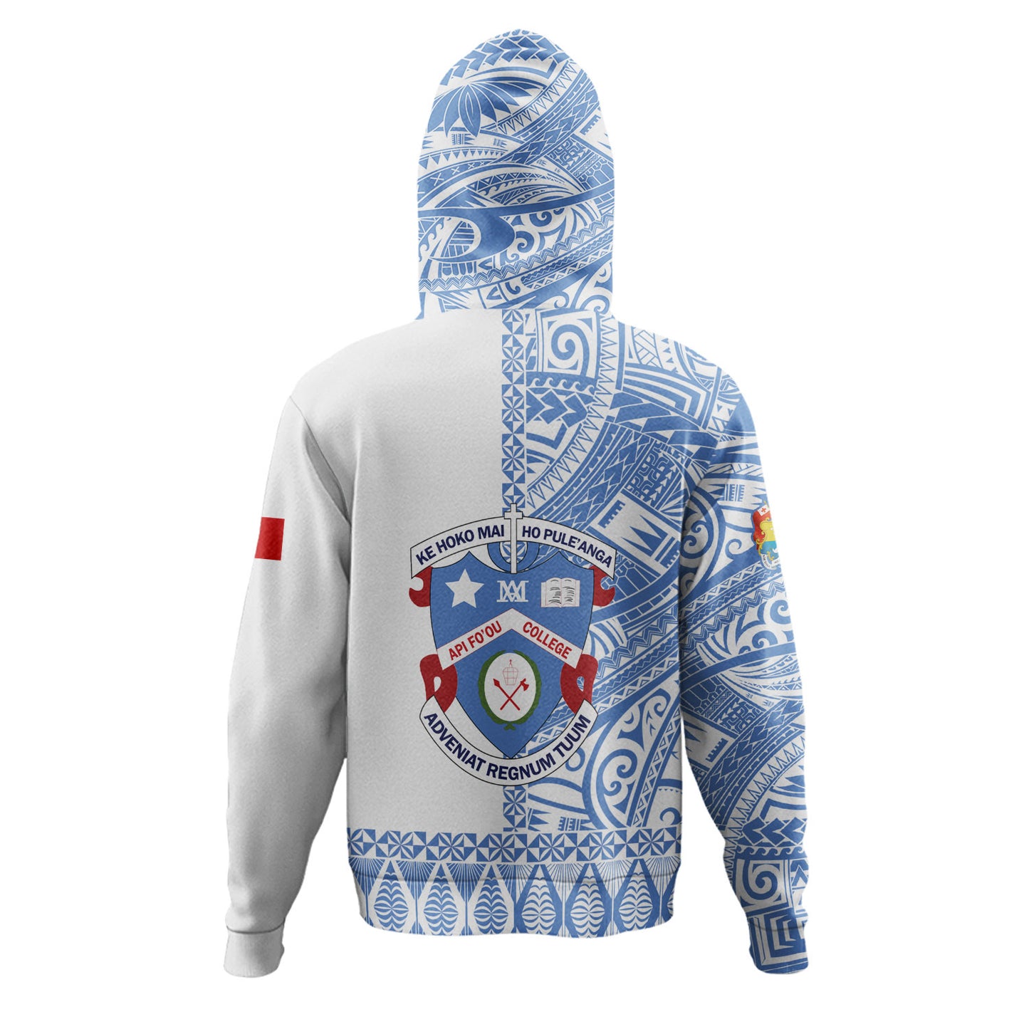 Tonga Custom Personalised Hoodie Apifo'ou College Simple Ngatu Patterns
