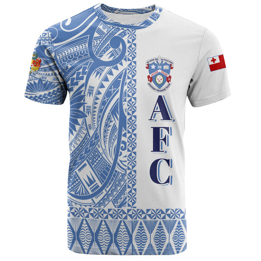 Tonga Custom Personalised T-Shirt Apifo'ou College Simple Ngatu Patterns