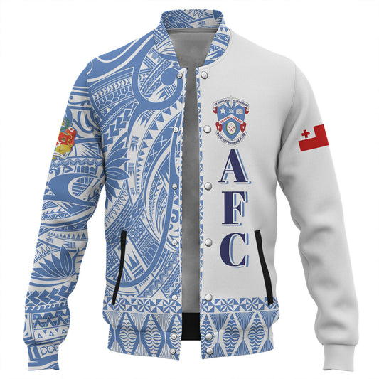 Tonga Custom Personalised Baseball Jacket Apifo'ou College Simple Ngatu Patterns
