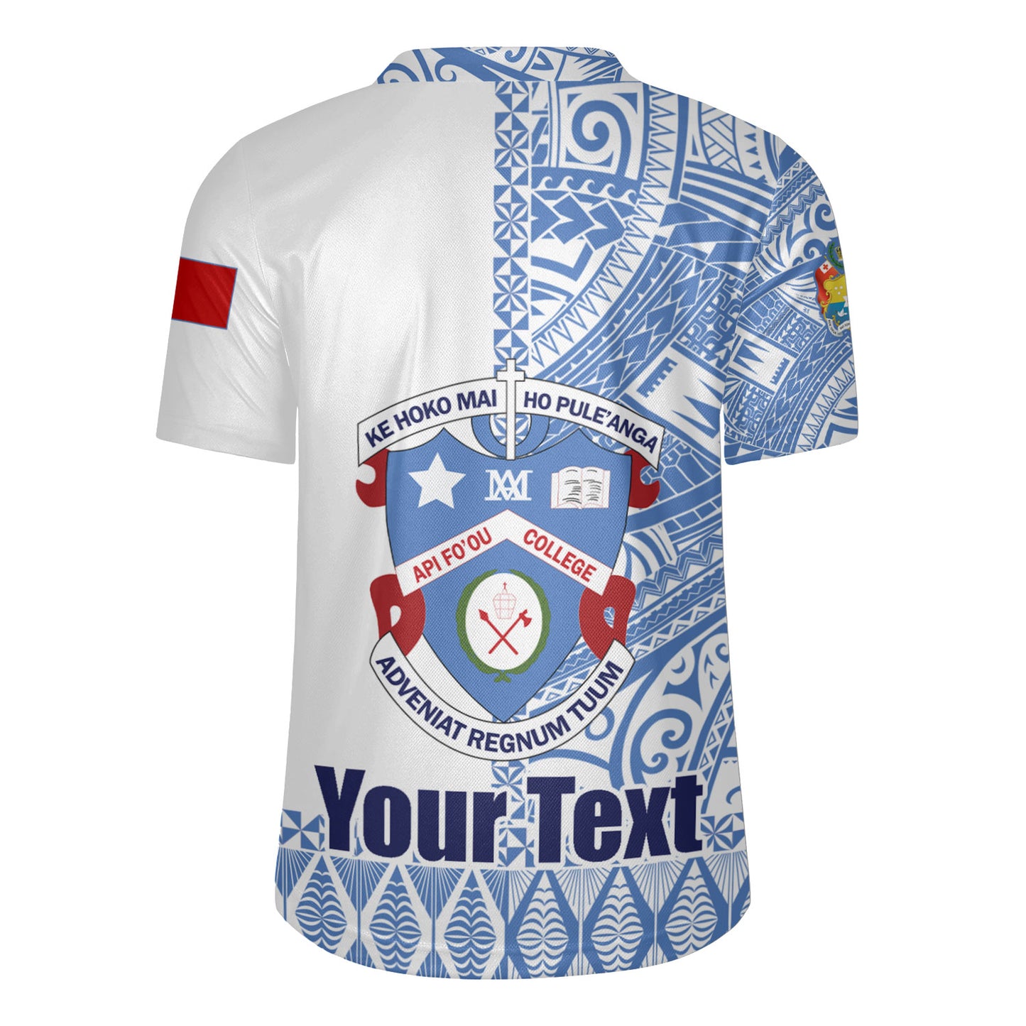 Tonga Custom Personalised Rugby Jersey Apifo'ou College Simple Ngatu Patterns