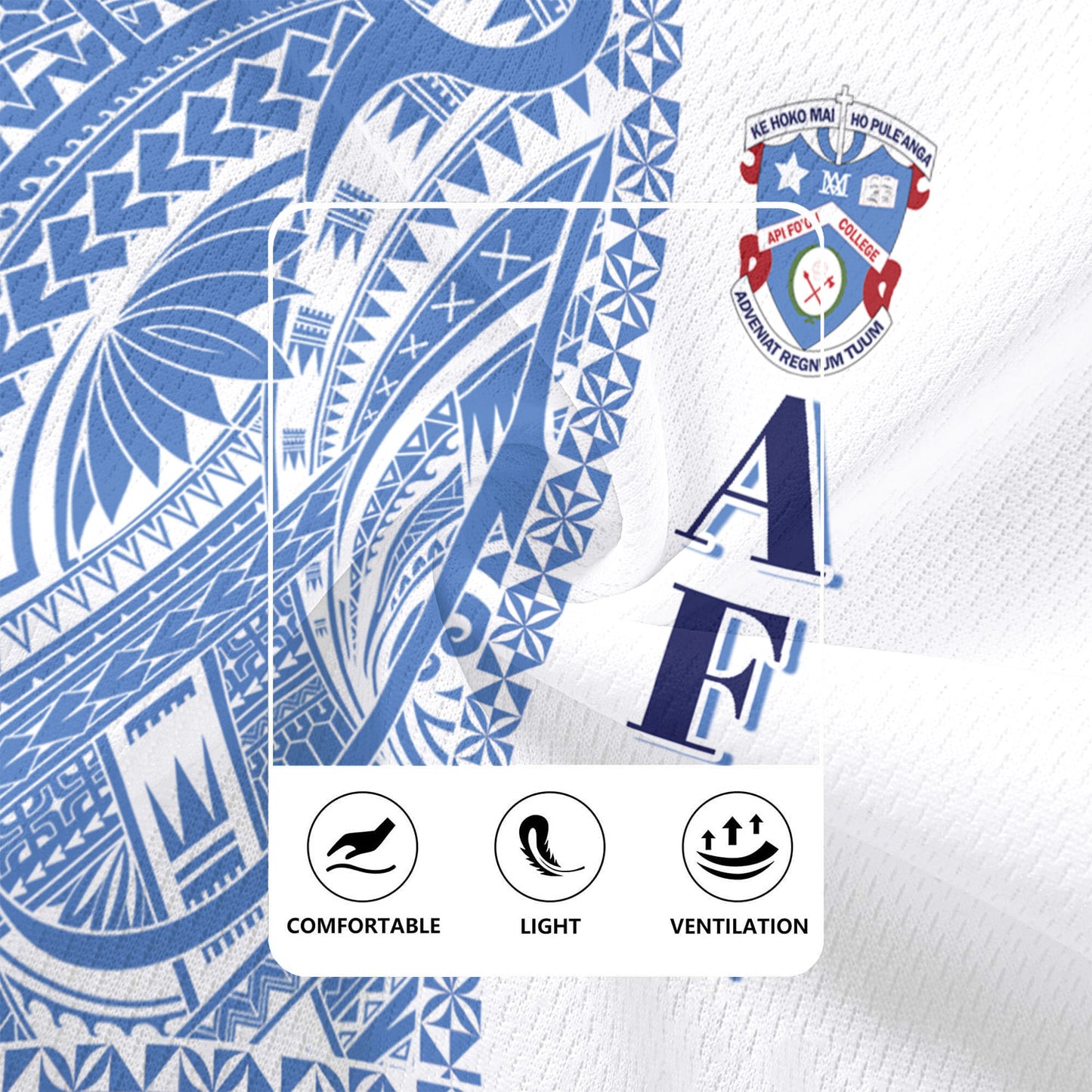 Tonga Custom Personalised Rugby Jersey Apifo'ou College Simple Ngatu Patterns