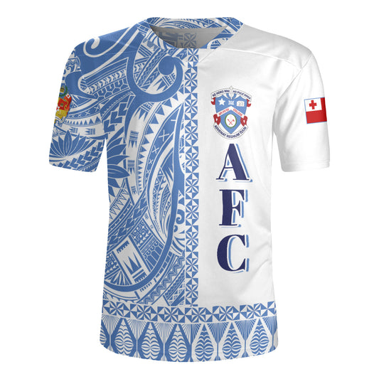 Tonga Custom Personalised Rugby Jersey Apifo'ou College Simple Ngatu Patterns