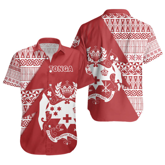 Tonga Custom Personalised Short Sleeve Shirt Flash Style