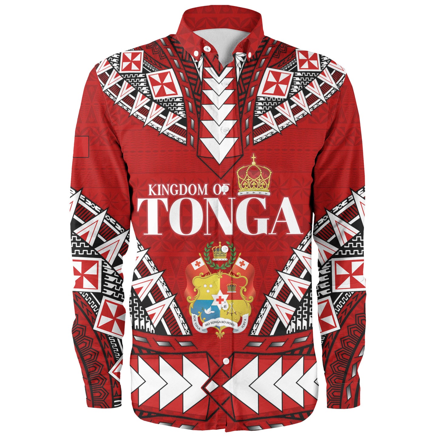 Tonga Long Sleeve Shirt Kingdom Of Tonga Tribal Patterns