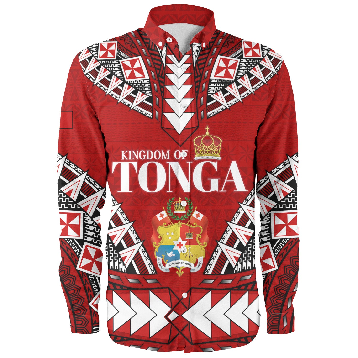 Tonga Long Sleeve Shirt Kingdom Of Tonga Tribal Patterns