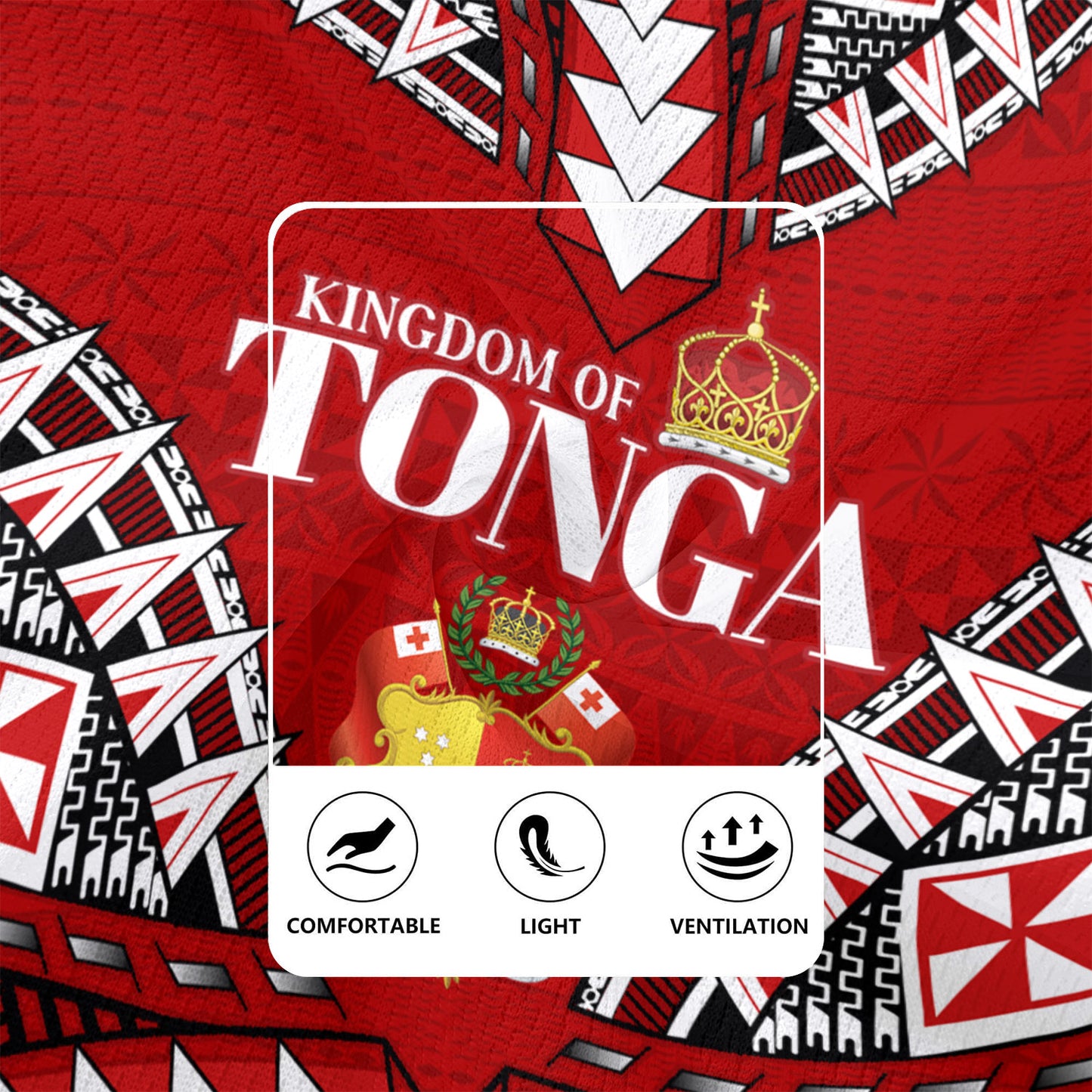 Tonga Rugby Jersey Kingdom Of Tonga Tribal Patterns