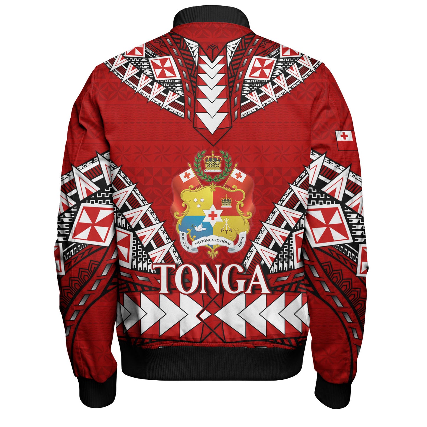 Tonga Bomber Jacket Kingdom Of Tonga Tribal Patterns