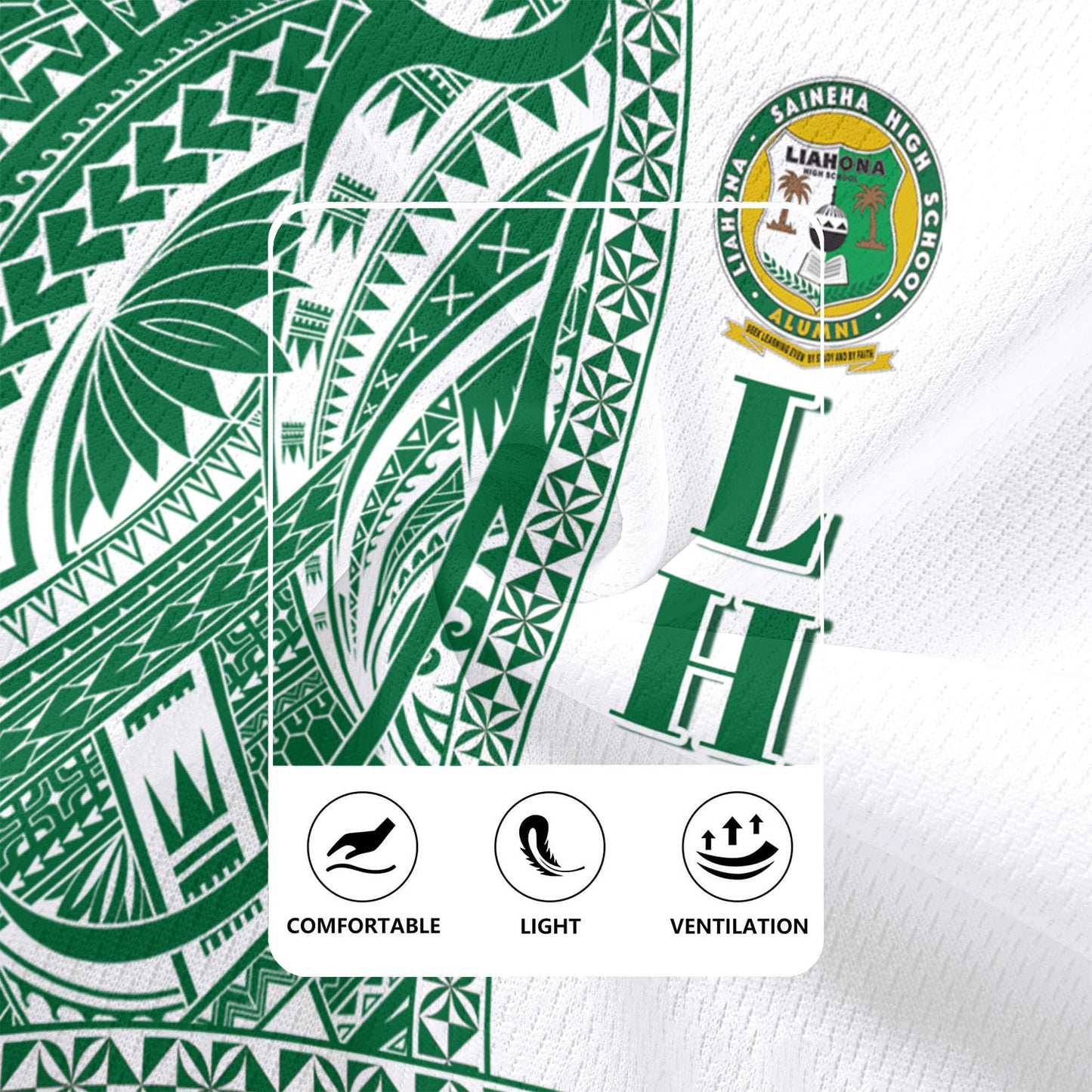 Tonga Custom Personalised Rugby Jersey Liahona High School Simple Ngatu Patterns