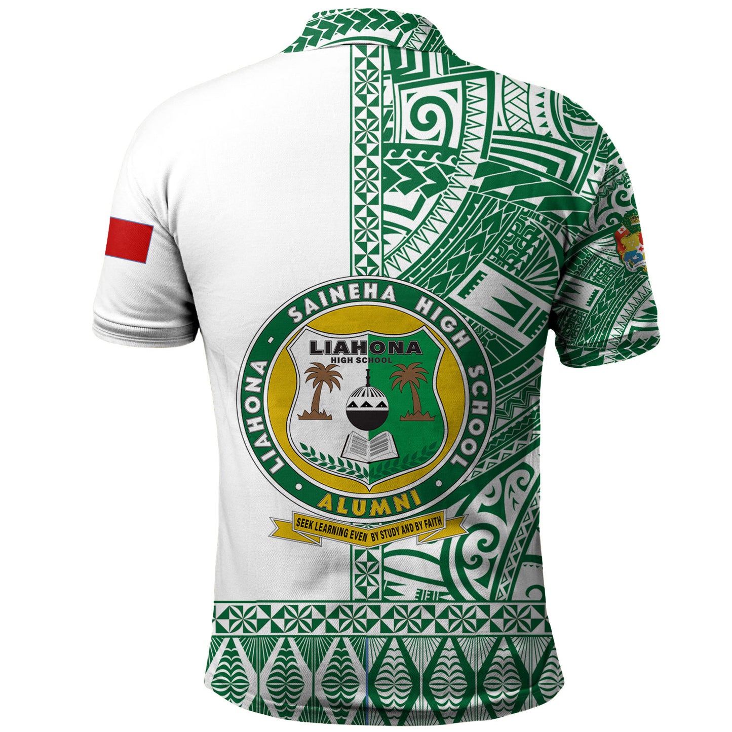 Tonga Custom Personalised Polo Shirt Liahona High School Simple Ngatu Patterns