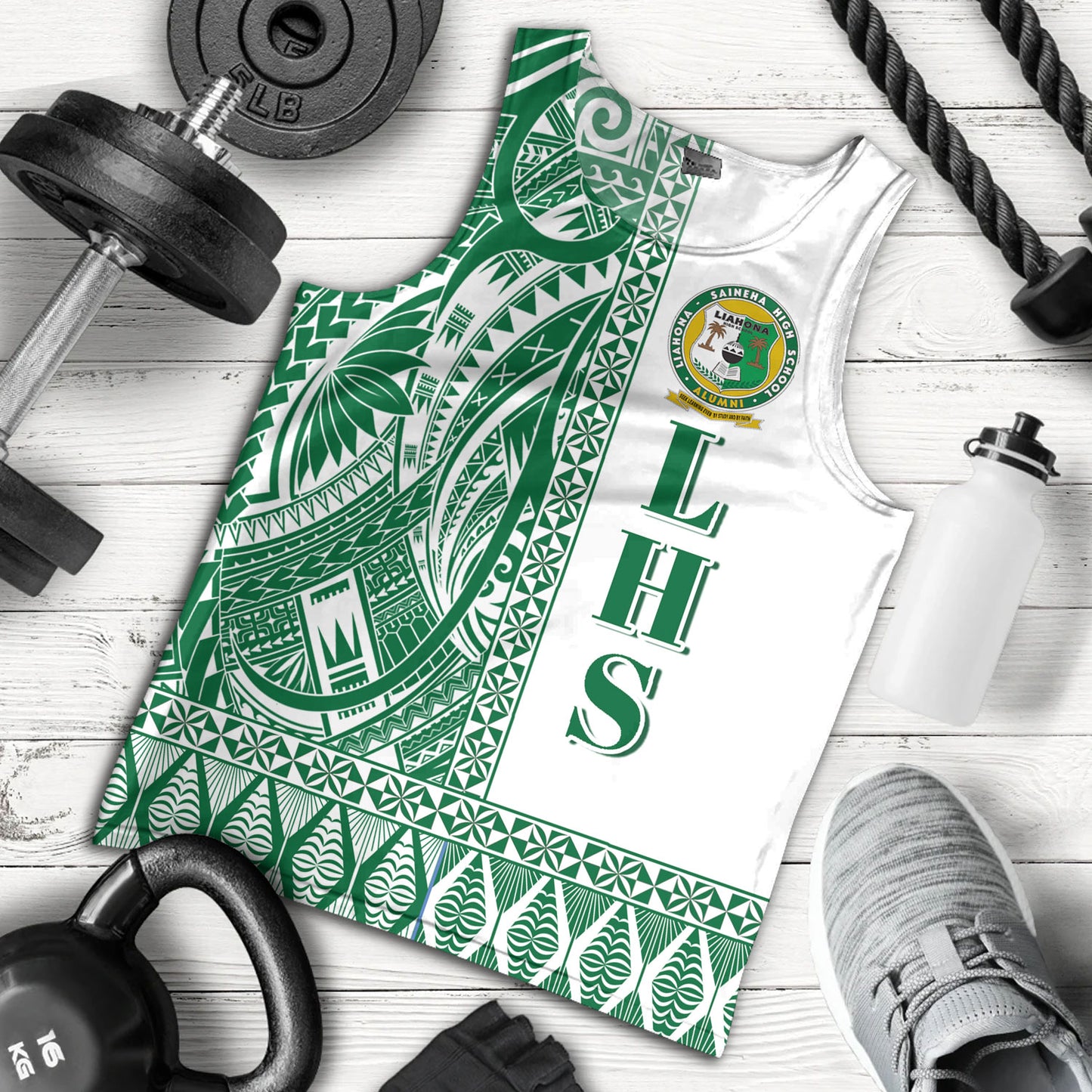 Tonga Custom Personalised Custom Personalised Tank Top Liahona High School Simple Ngatu Patterns