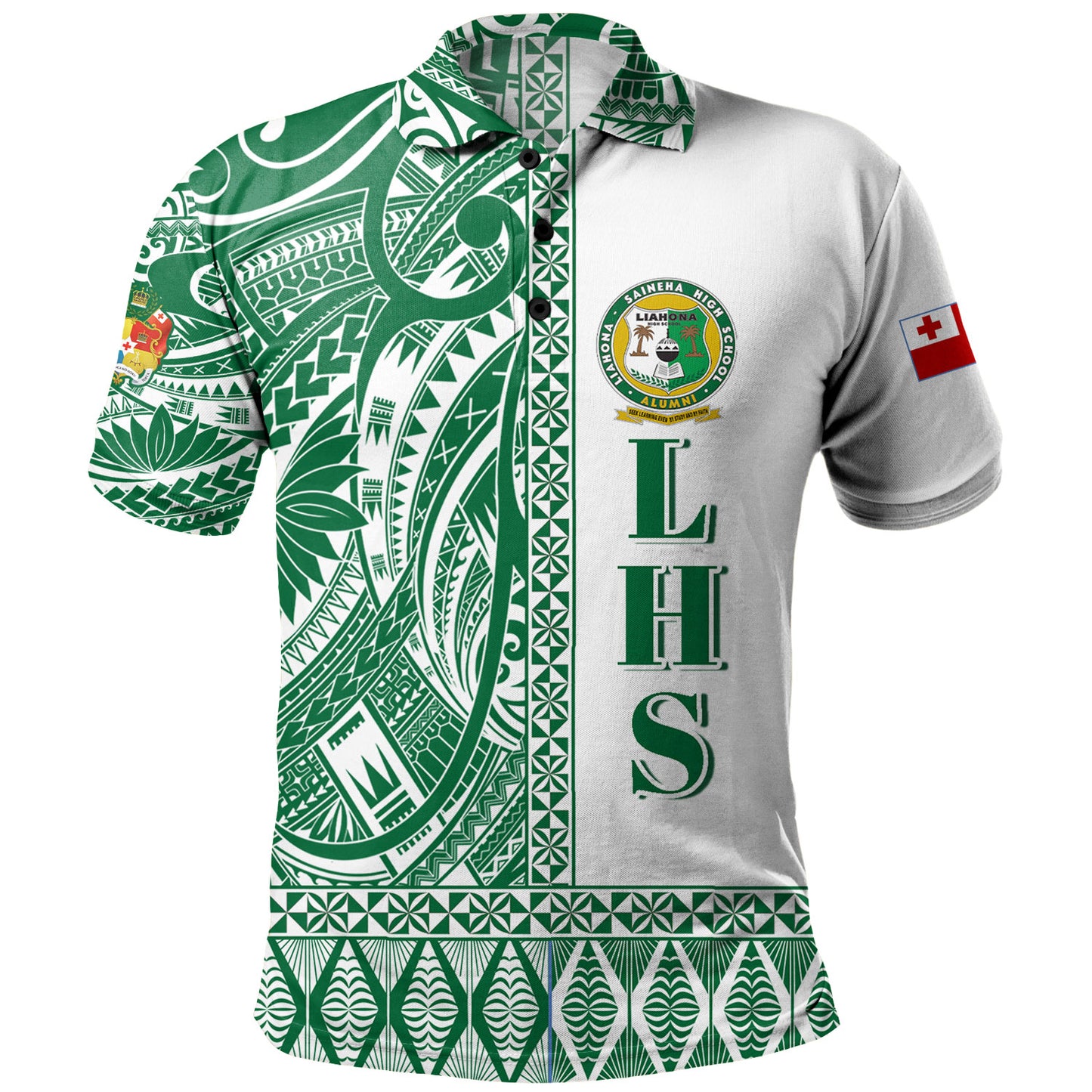Tonga Custom Personalised Polo Shirt Liahona High School Simple Ngatu Patterns