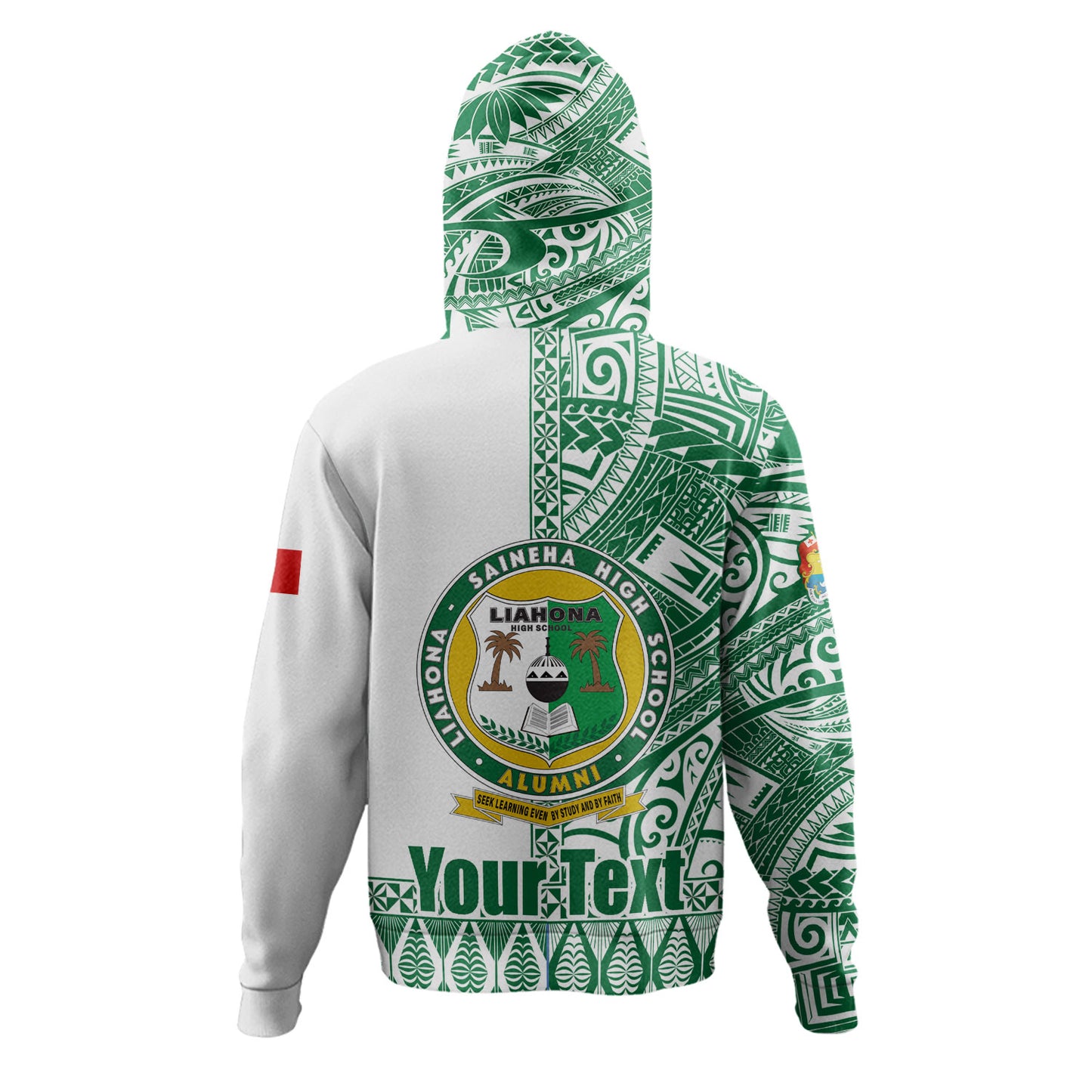 Tonga Custom Personalised Hoodie Liahona High School Simple Ngatu Patterns