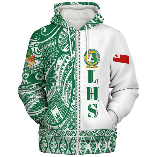 Tonga Custom Personalised Sherpa Hoodie Liahona High School Simple Ngatu Patterns