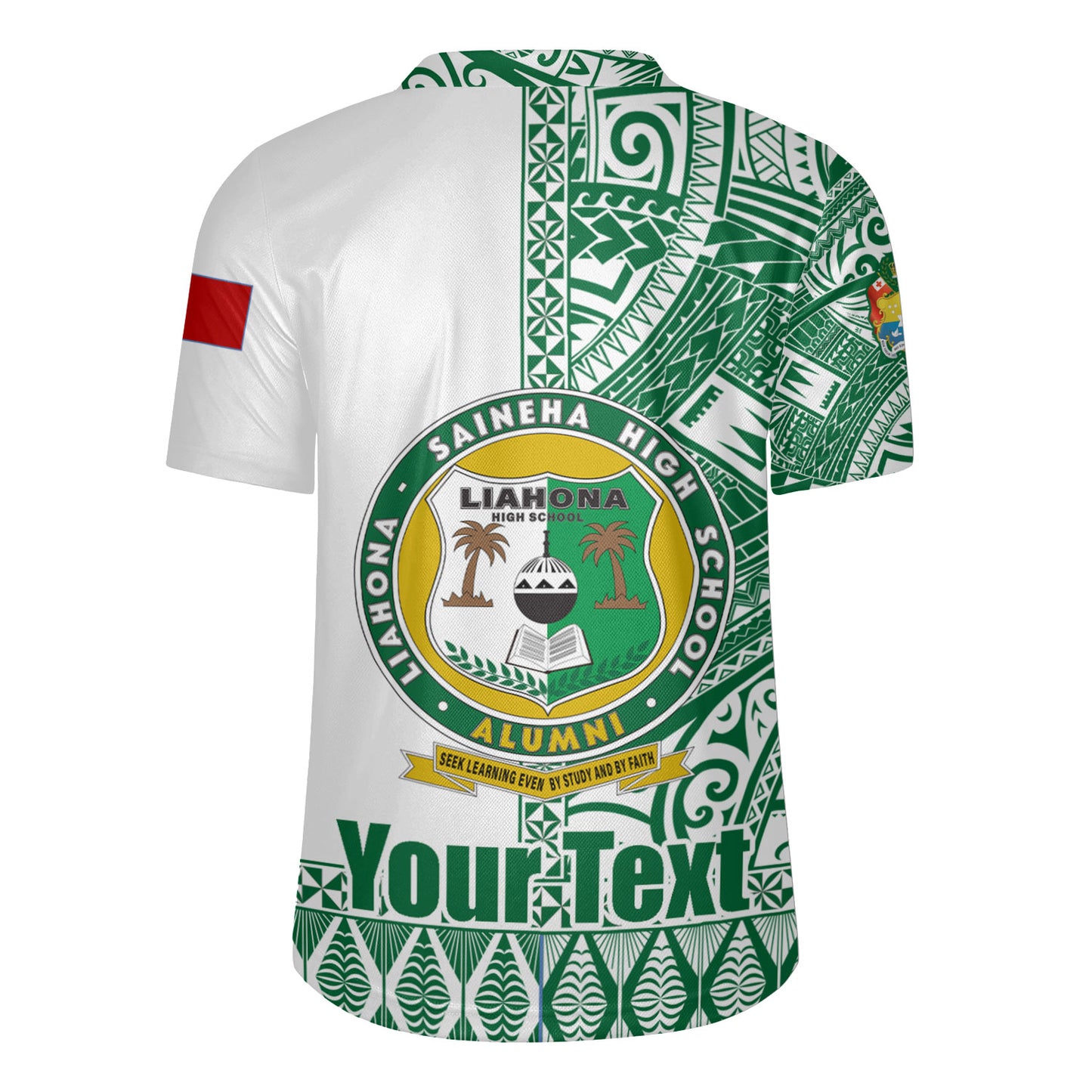 Tonga Custom Personalised Rugby Jersey Liahona High School Simple Ngatu Patterns