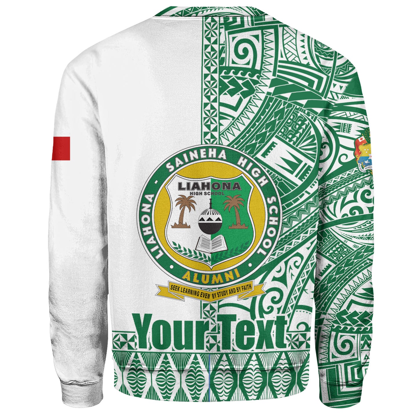 Tonga Custom Personalised Sweatshirt Liahona High School Simple Ngatu Patterns