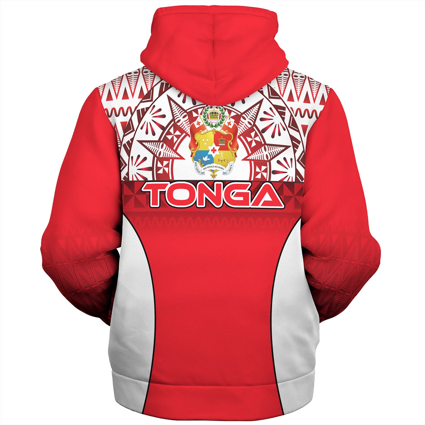 Tonga Custom Personalised Sherpa Hoodie Map Tongan Ngatu Gradient Style