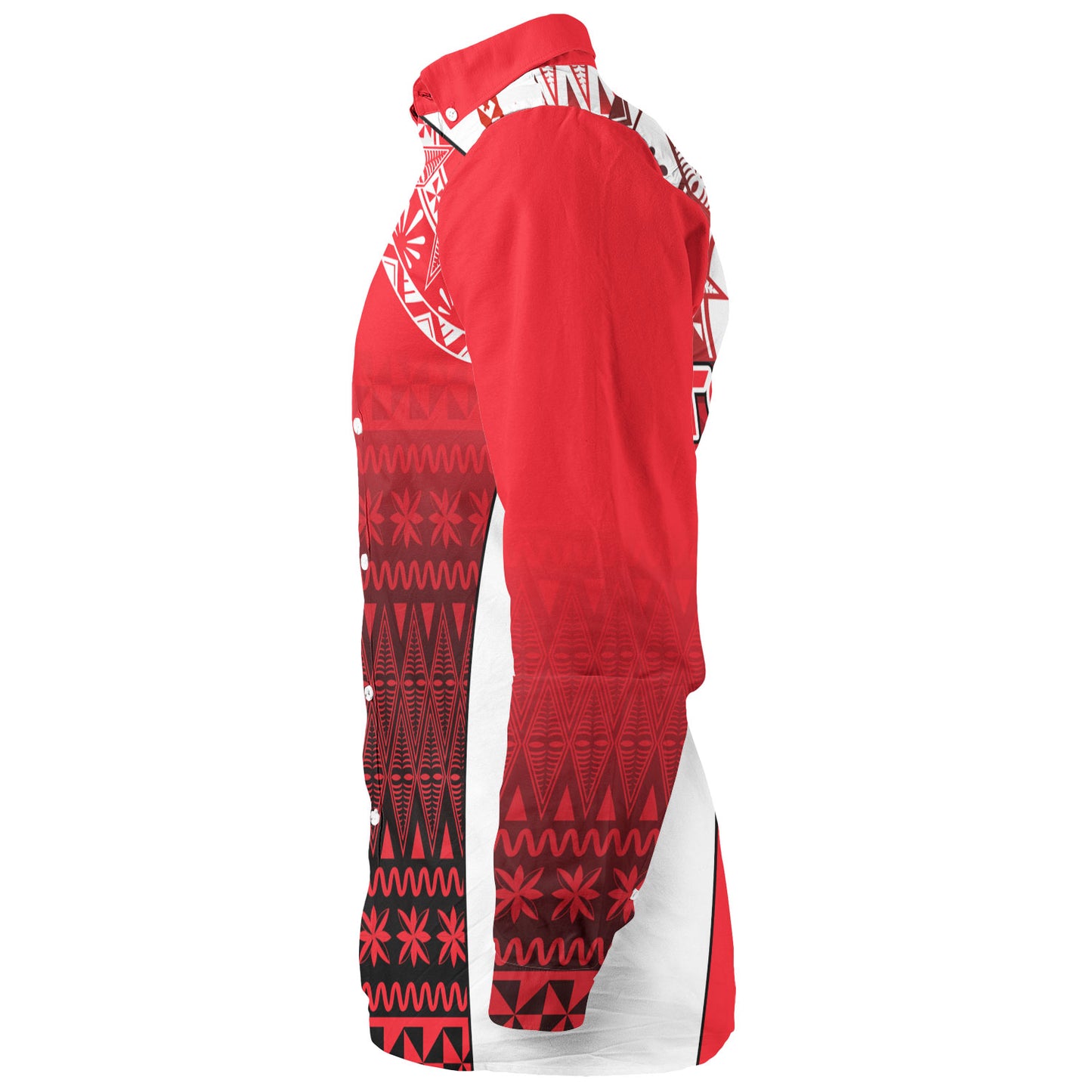 Tonga Custom Personalised Long Sleeve Shirt Map Tongan Ngatu Gradient Style