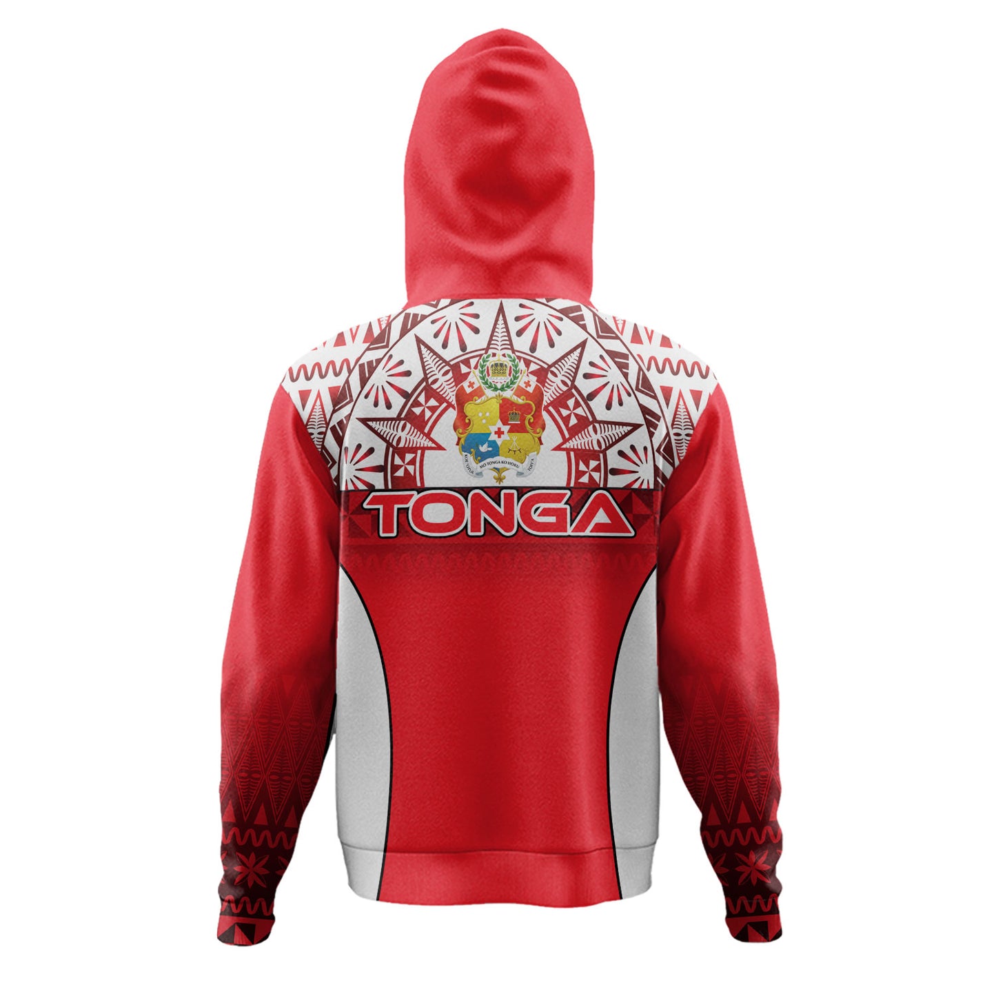 Tonga Custom Personalised Hoodie Map Tongan Ngatu Gradient Style