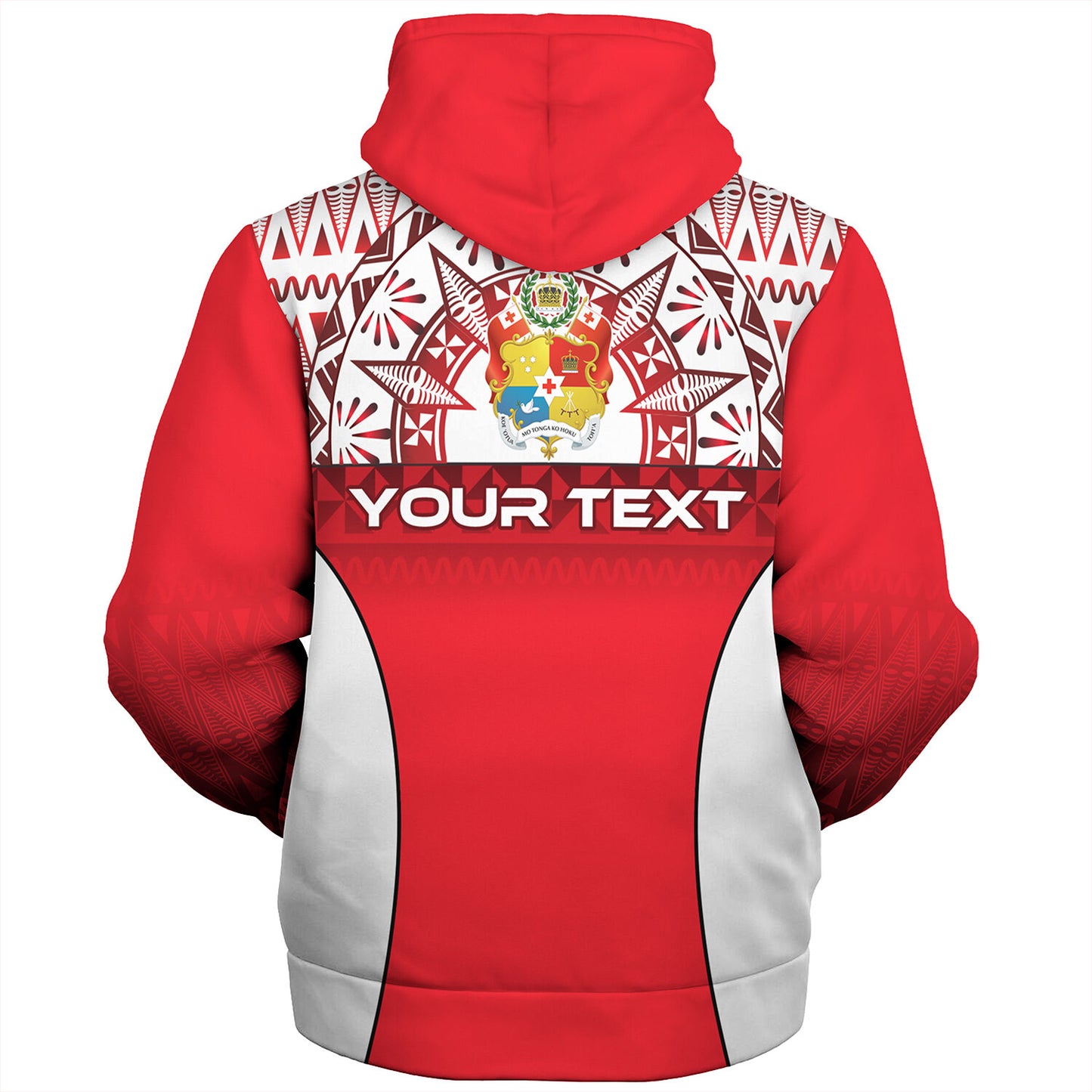 Tonga Custom Personalised Sherpa Hoodie Map Tongan Ngatu Gradient Style