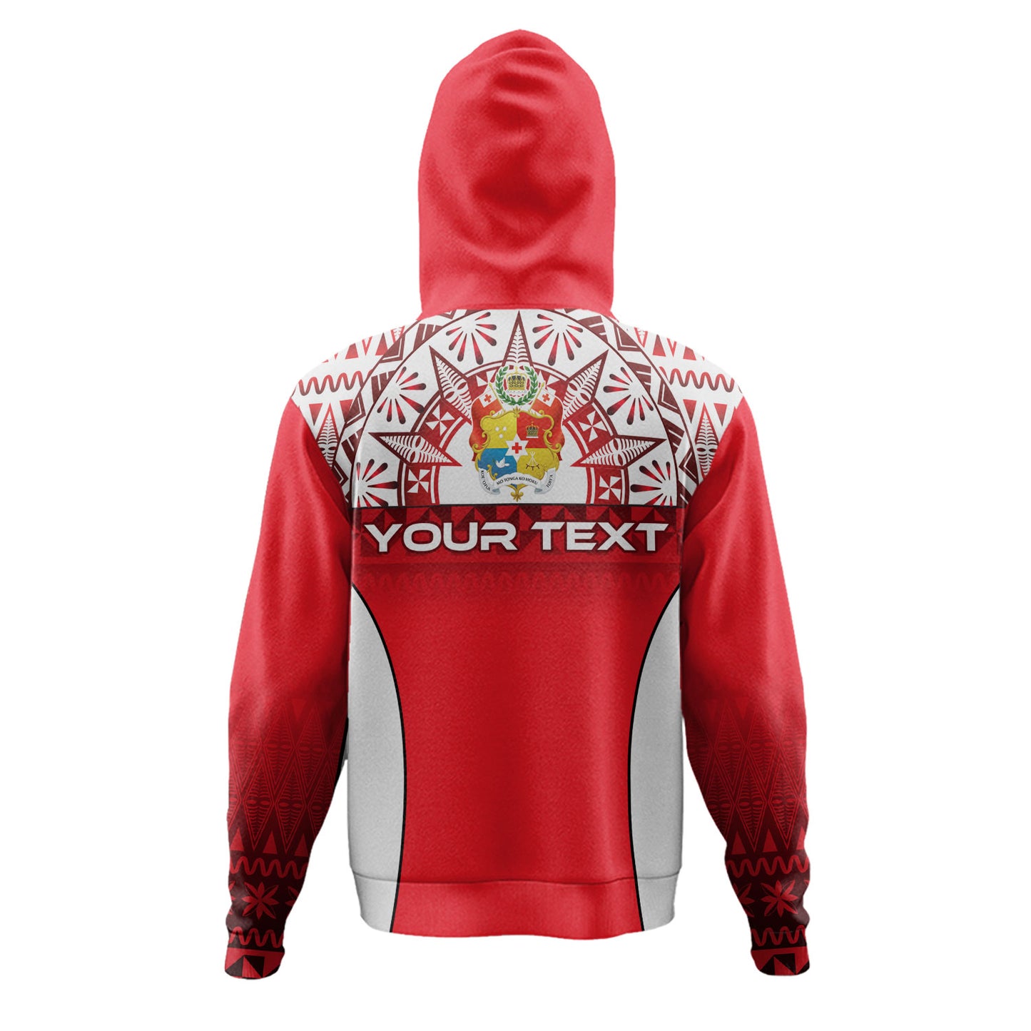 Tonga Custom Personalised Hoodie Map Tongan Ngatu Gradient Style