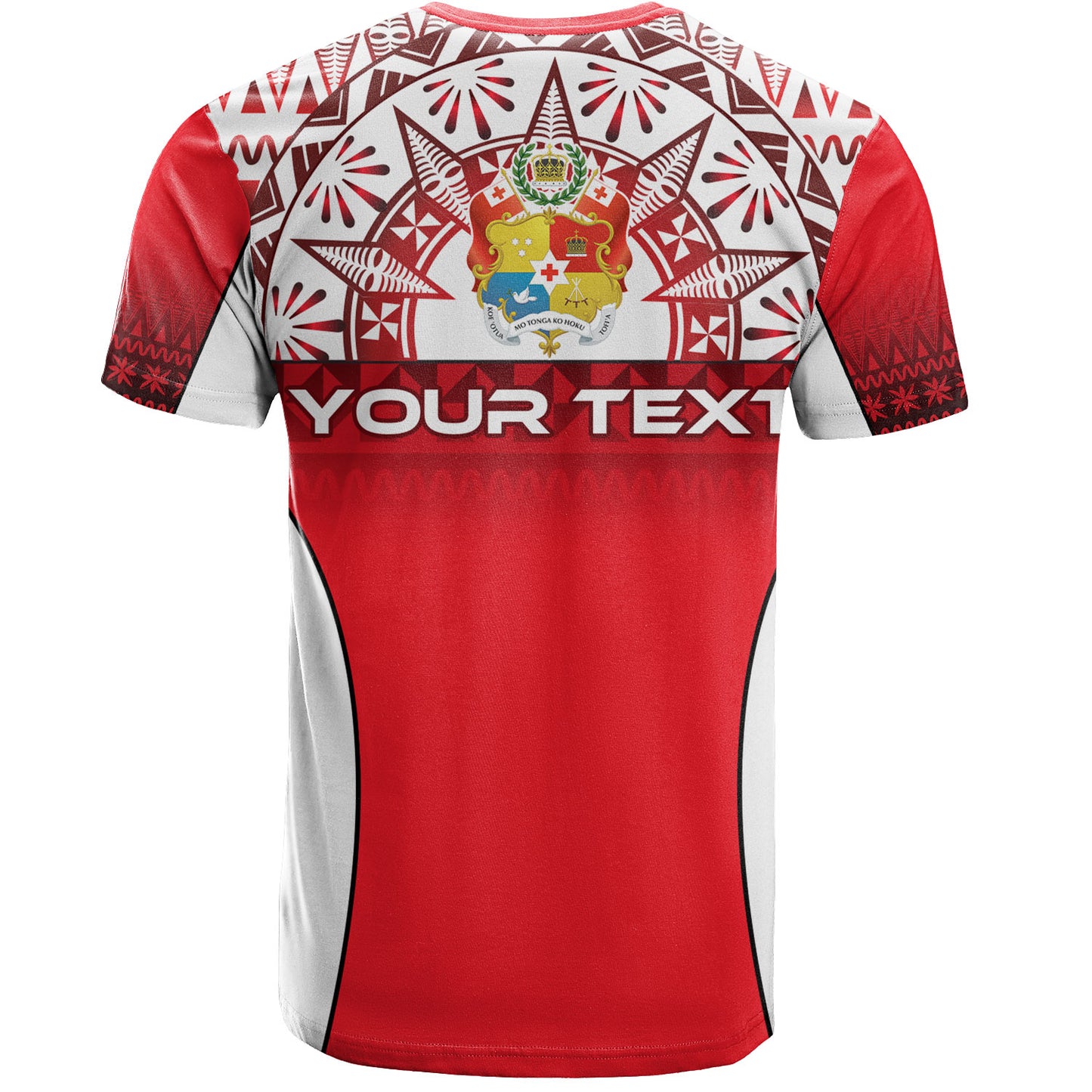 Tonga Custom Personalised T-Shirt Map Tongan Ngatu Gradient Style