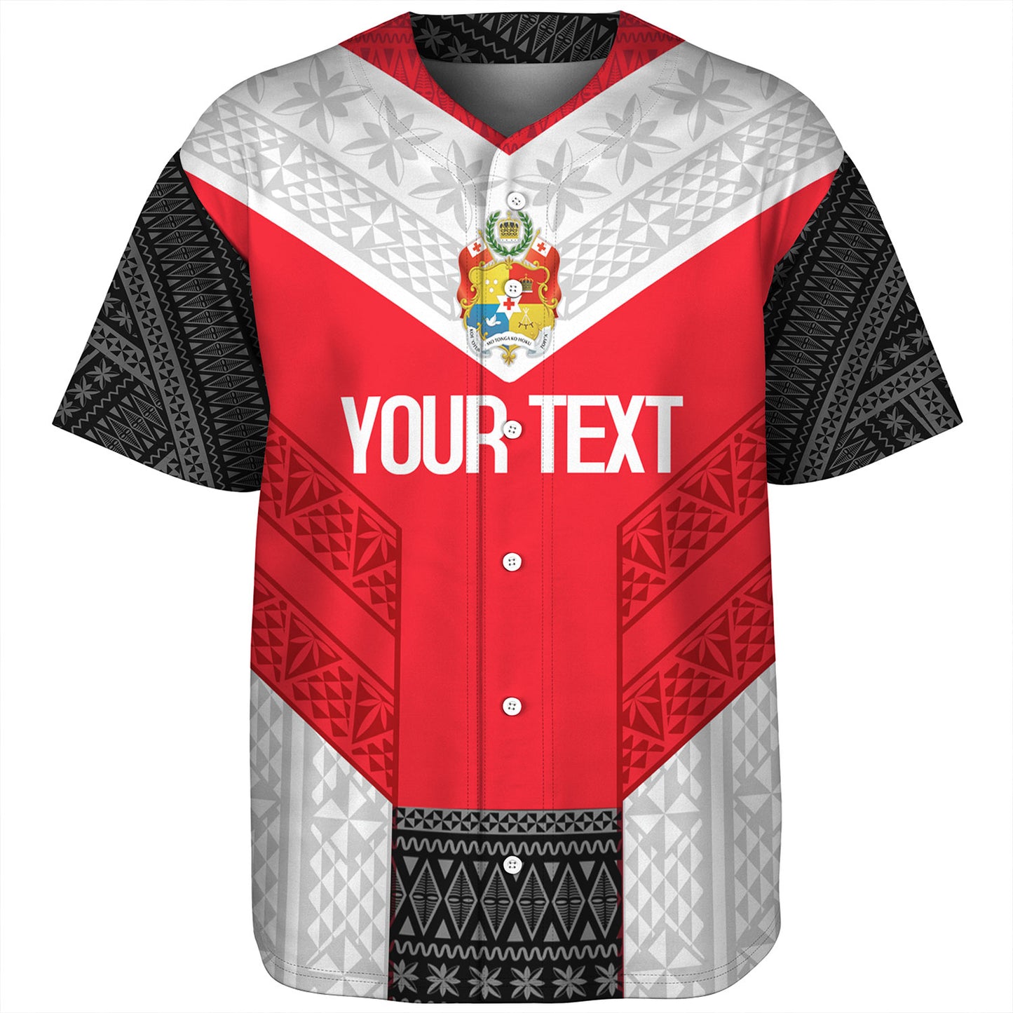 Tonga Custom Personalised Baseball Shirt Mate Ma'a Tonga Ngatu Patterns