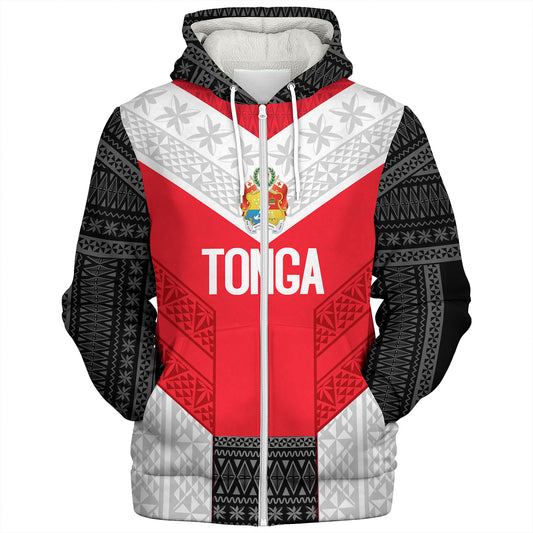 Tonga Custom Personalised Sherpa Hoodie Mate Ma'a Tonga Ngatu Patterns