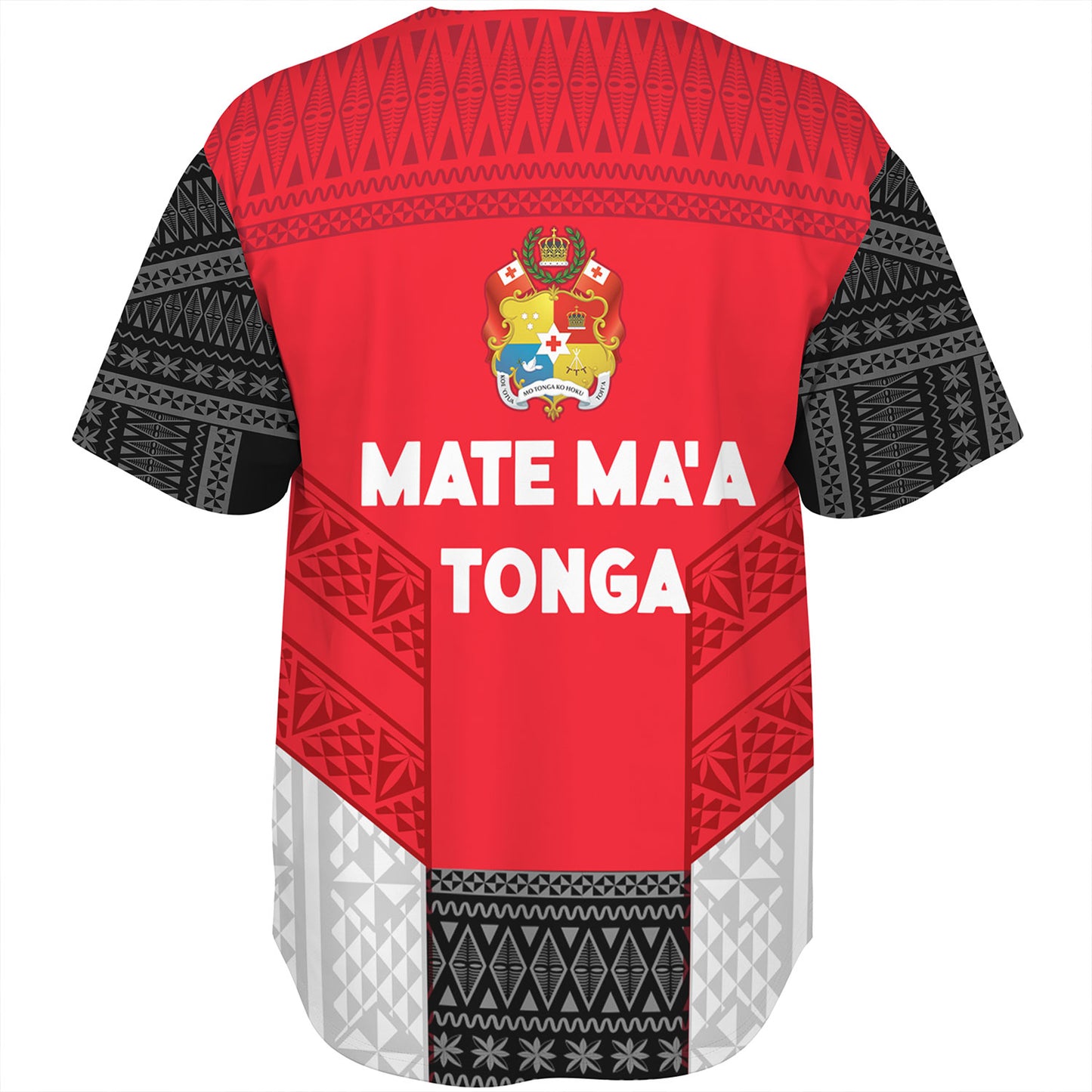 Tonga Custom Personalised Baseball Shirt Mate Ma'a Tonga Ngatu Patterns