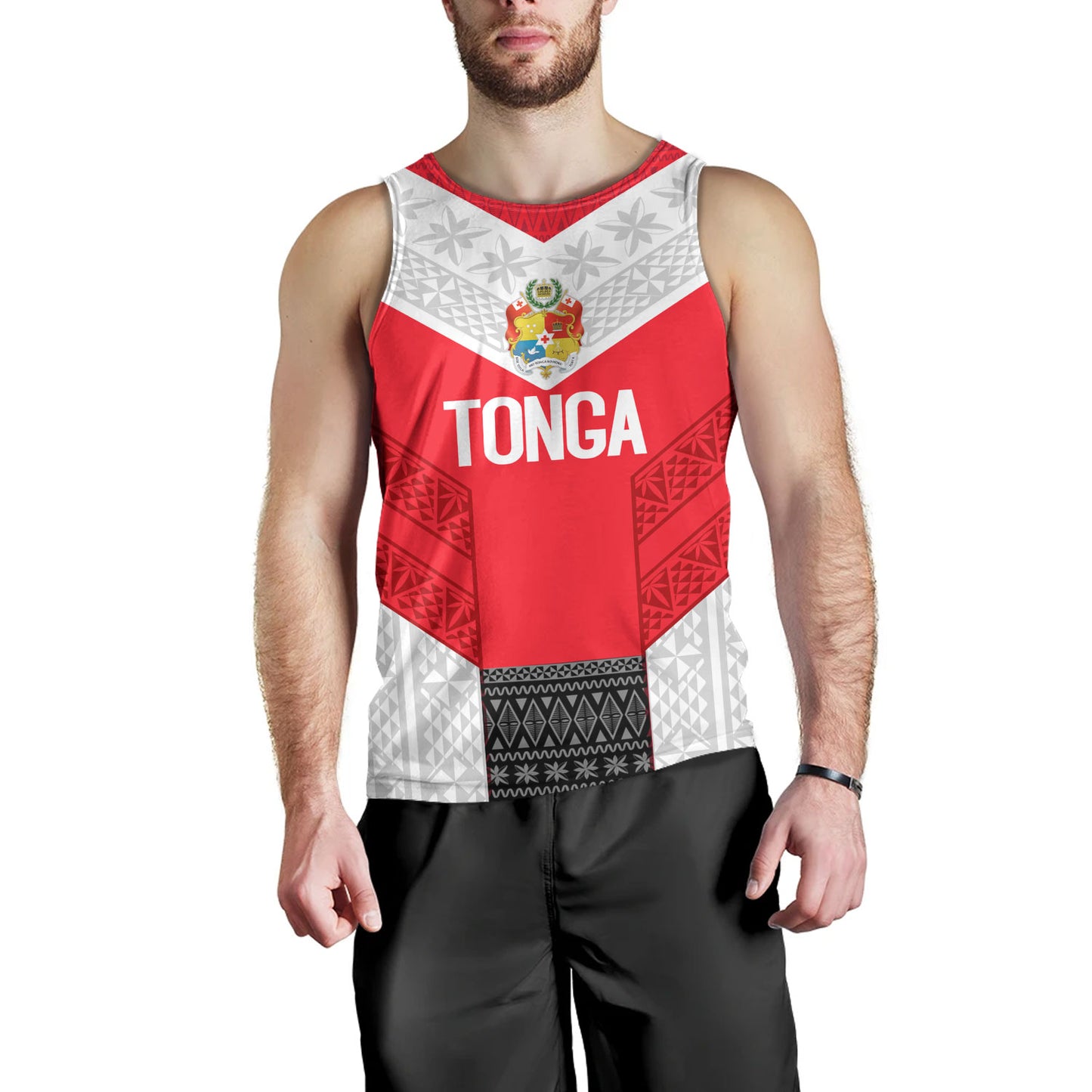 Tonga Custom Personalised Tank Top Mate Ma'a Tonga Ngatu Patterns