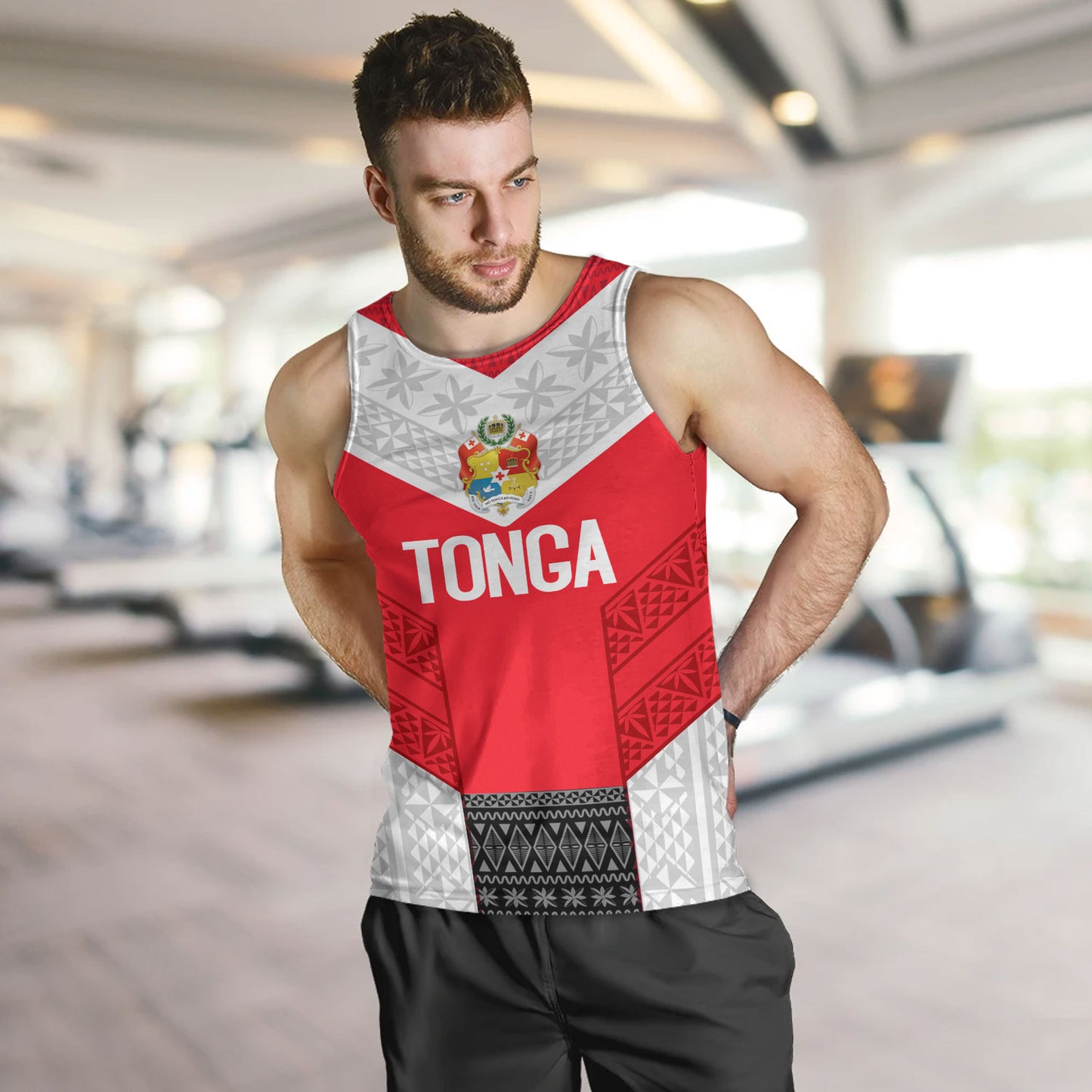 Tonga Custom Personalised Tank Top Mate Ma'a Tonga Ngatu Patterns