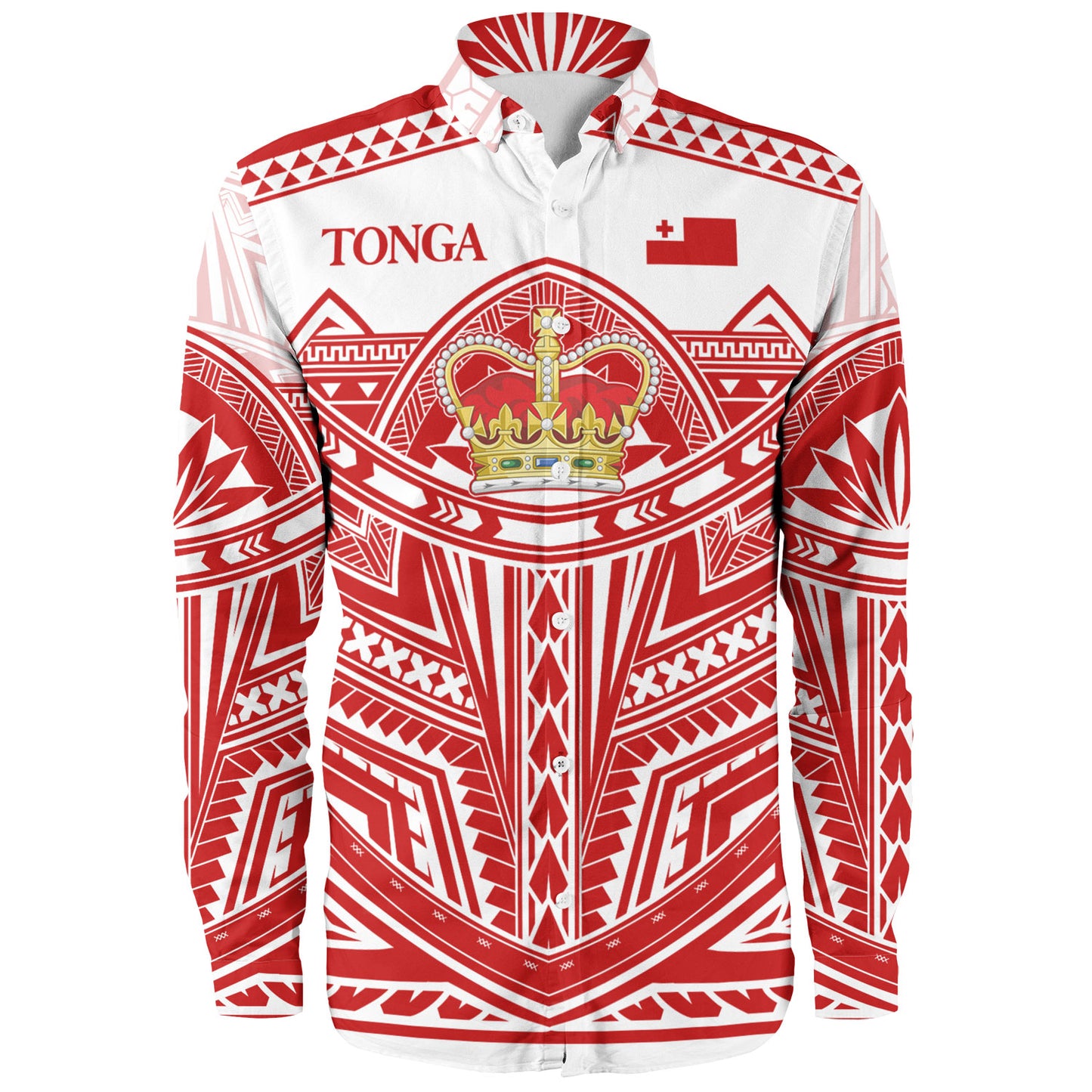 Tonga Long Sleeve Shirt Seal Tribal Flag Color Design