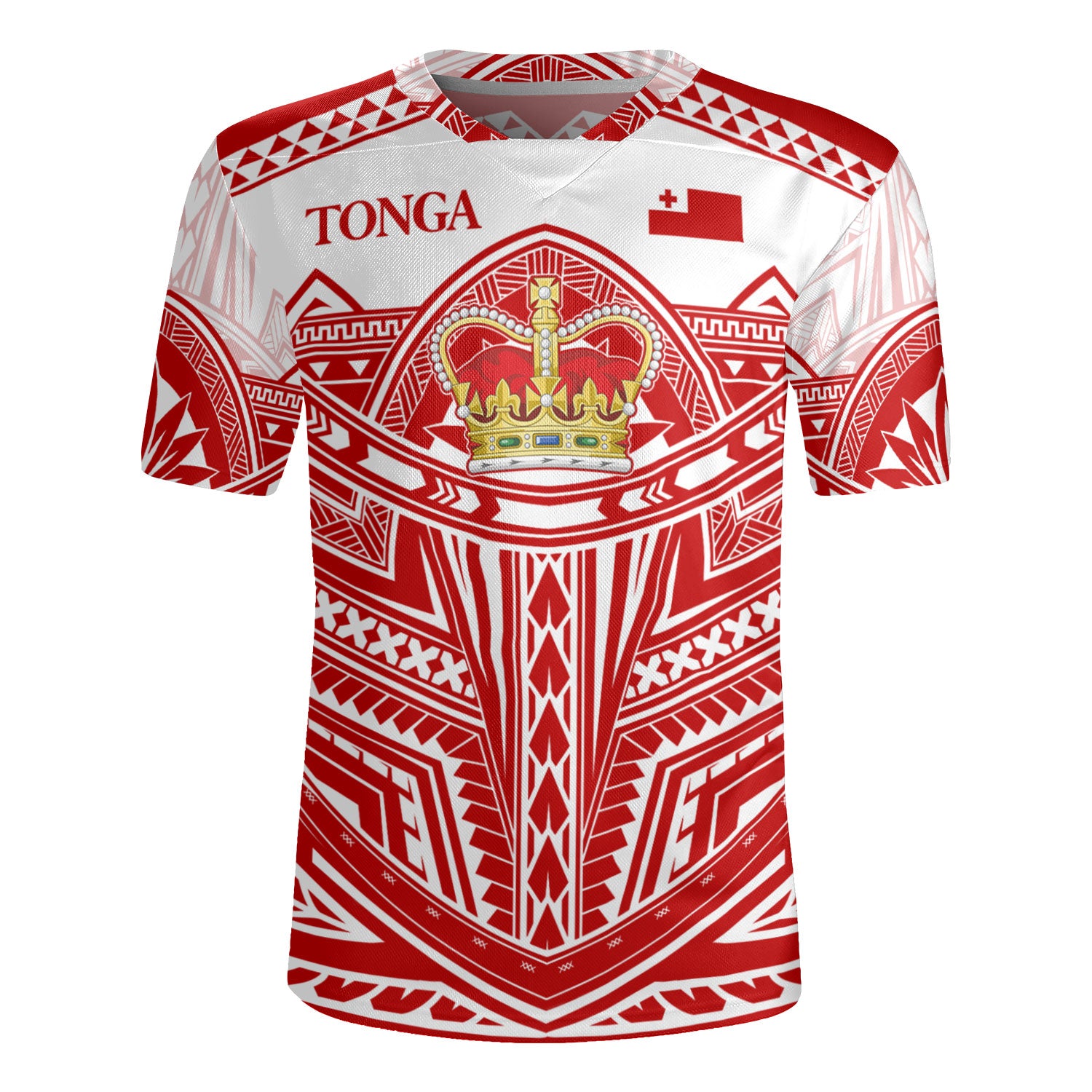 Tonga Rugby Jersey Seal Tribal Flag Color Design