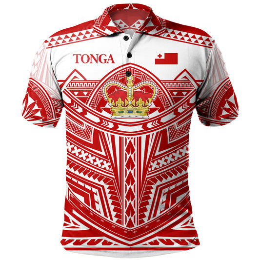 Tonga Polo Shirt Seal Tribal Flag Color Design