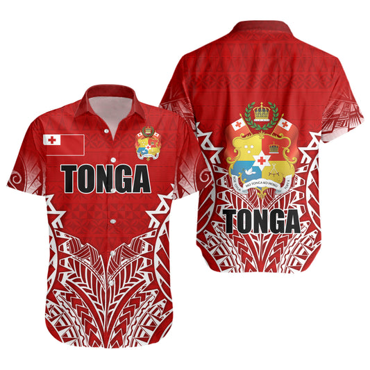 Tonga Custom Personalised Short Sleeve Shirt Seal With Flag Style