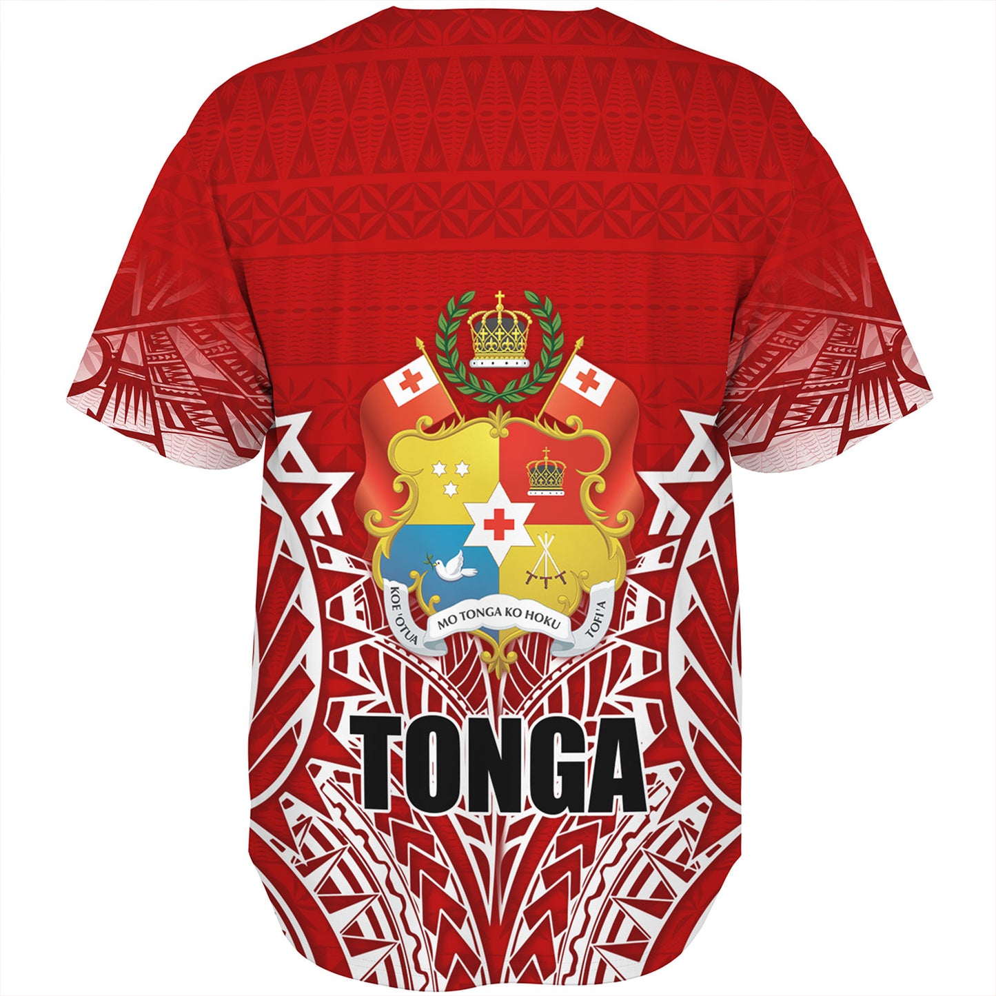 Tonga Custom Personalised  Baseball Shirt Seal With Flag Style