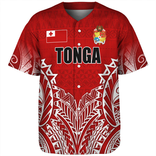 Tonga Custom Personalised  Baseball Shirt Seal With Flag Style