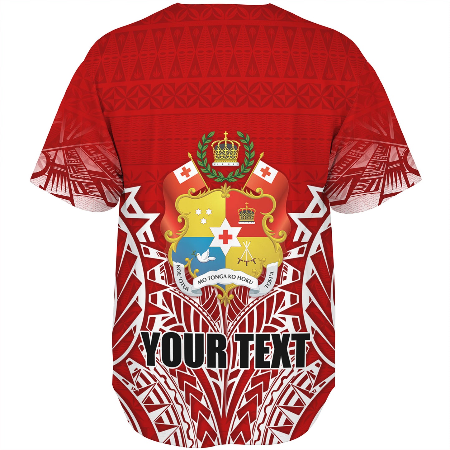 Tonga Custom Personalised  Baseball Shirt Seal With Flag Style