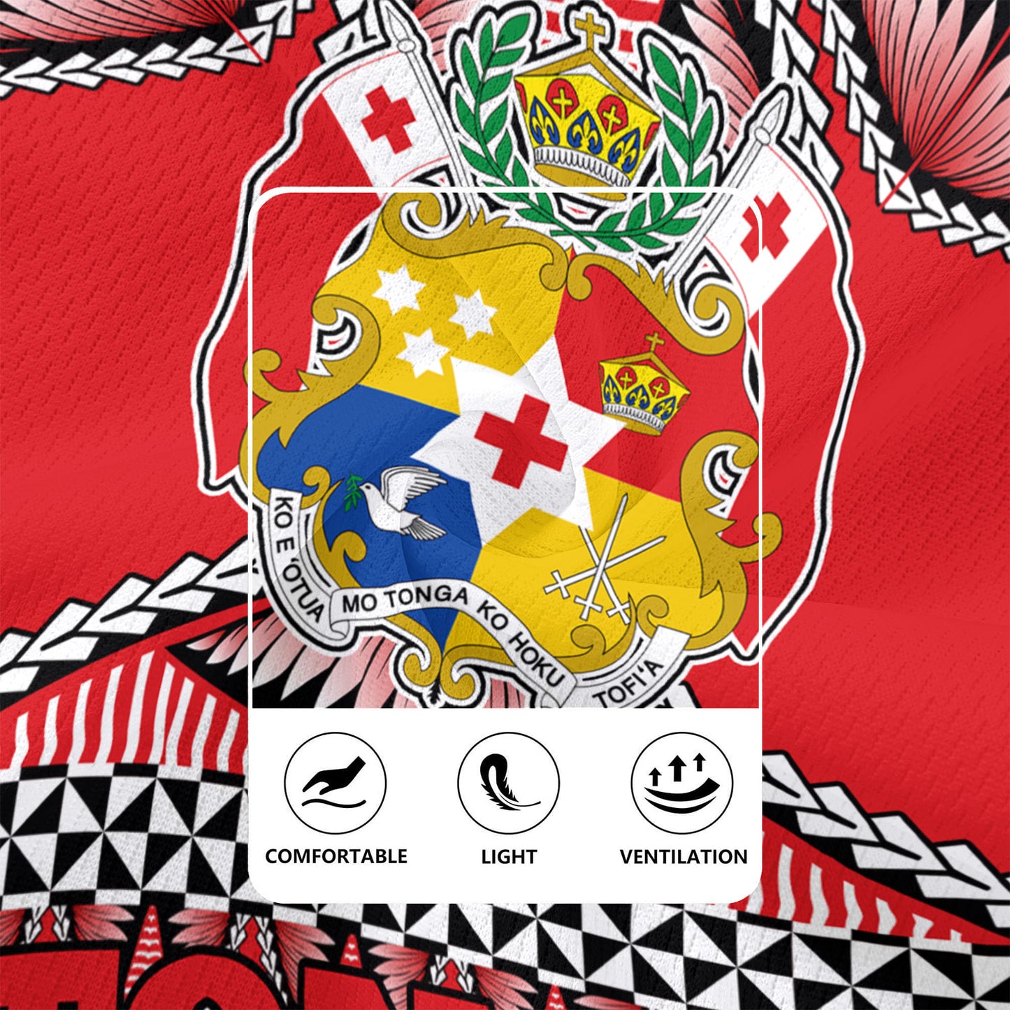 Tonga Rugby Jersey Tonga Kingdom Tongan Ngatu Style