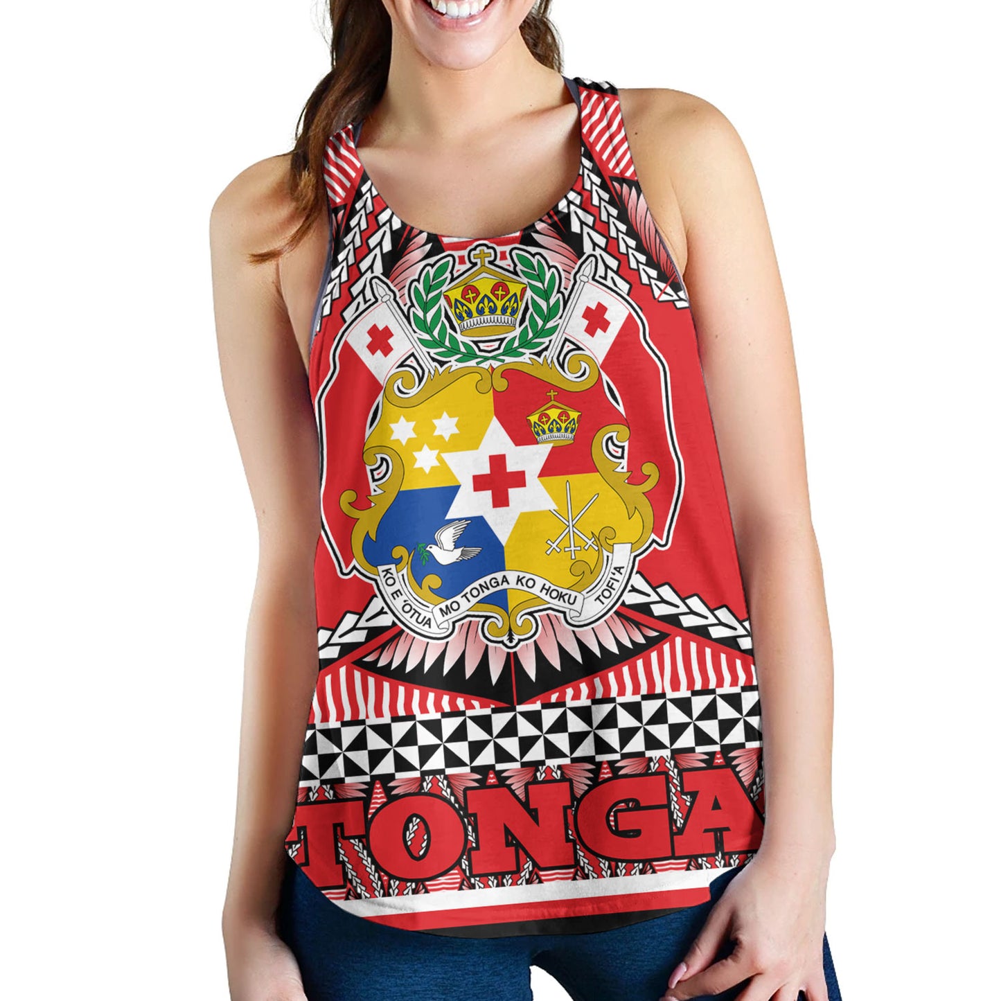 Tonga Women Tank  Tonga Kingdom Tongan Ngatu Style