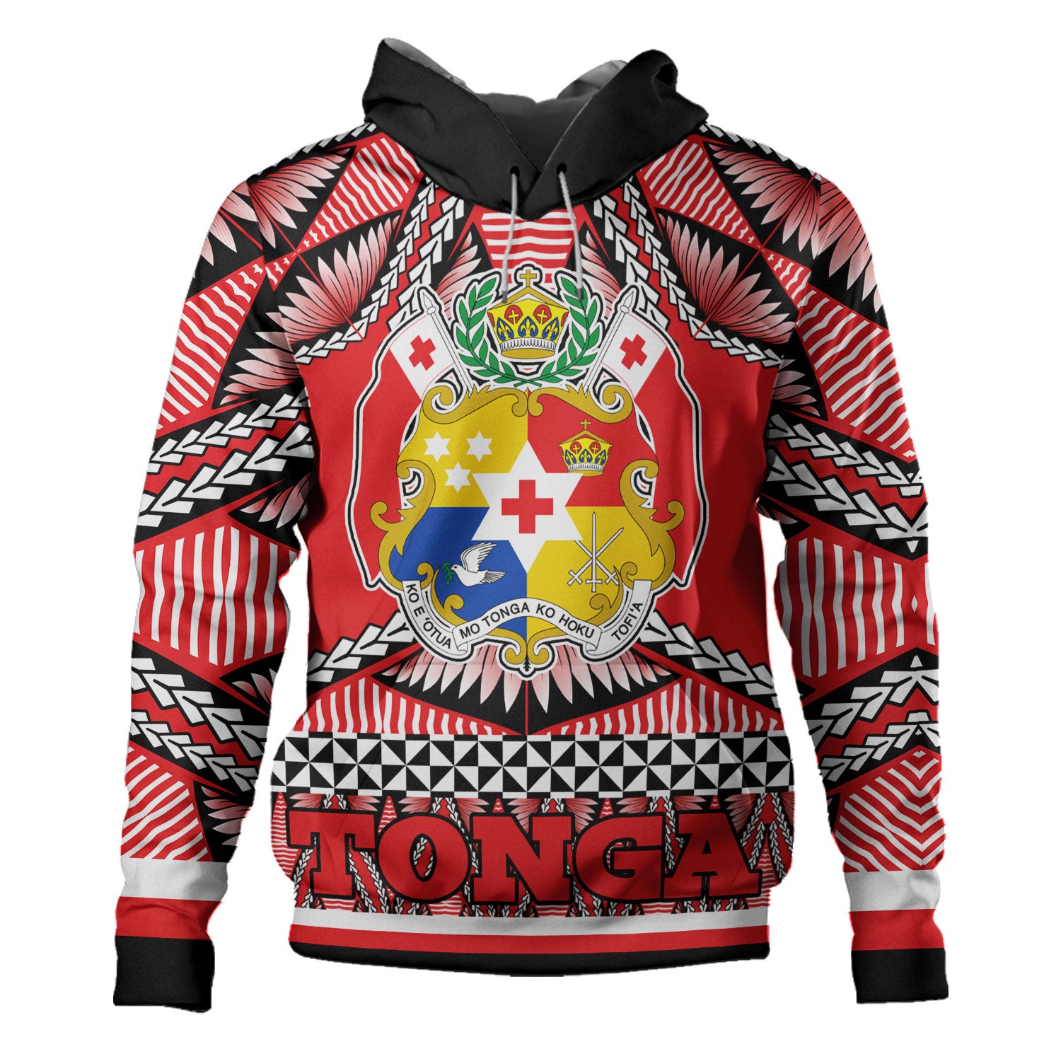 Tonga Hoodie Tonga Kingdom Tongan Ngatu Style