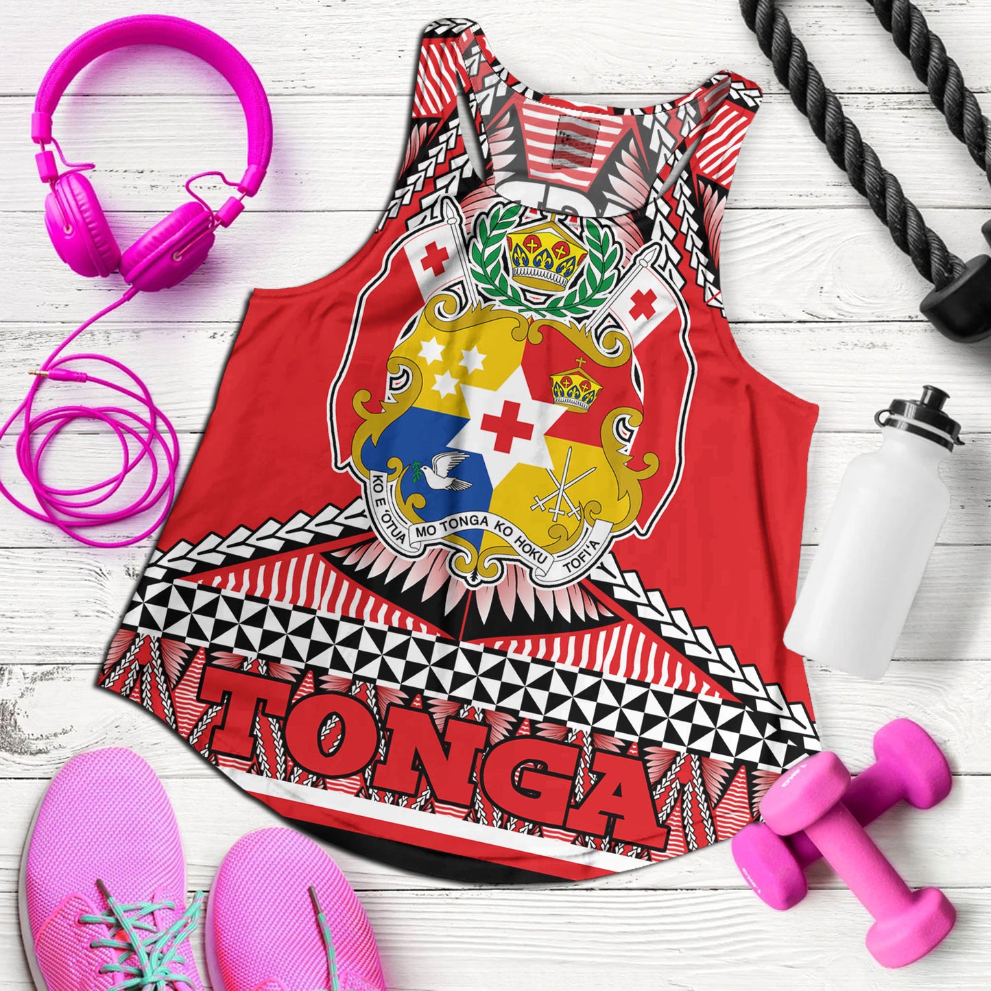 Tonga Women Tank  Tonga Kingdom Tongan Ngatu Style