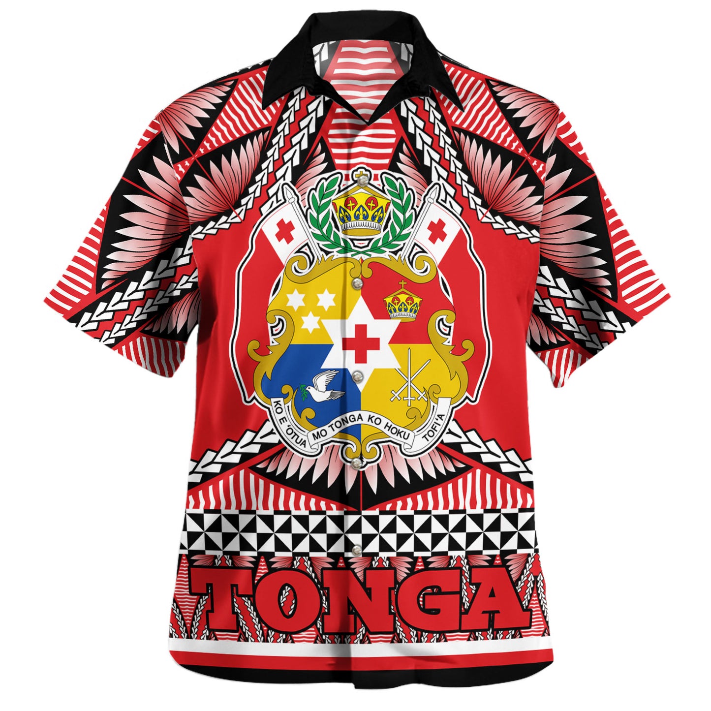 Tonga Hawaiian Shirt Tonga Kingdom Tongan Ngatu Style