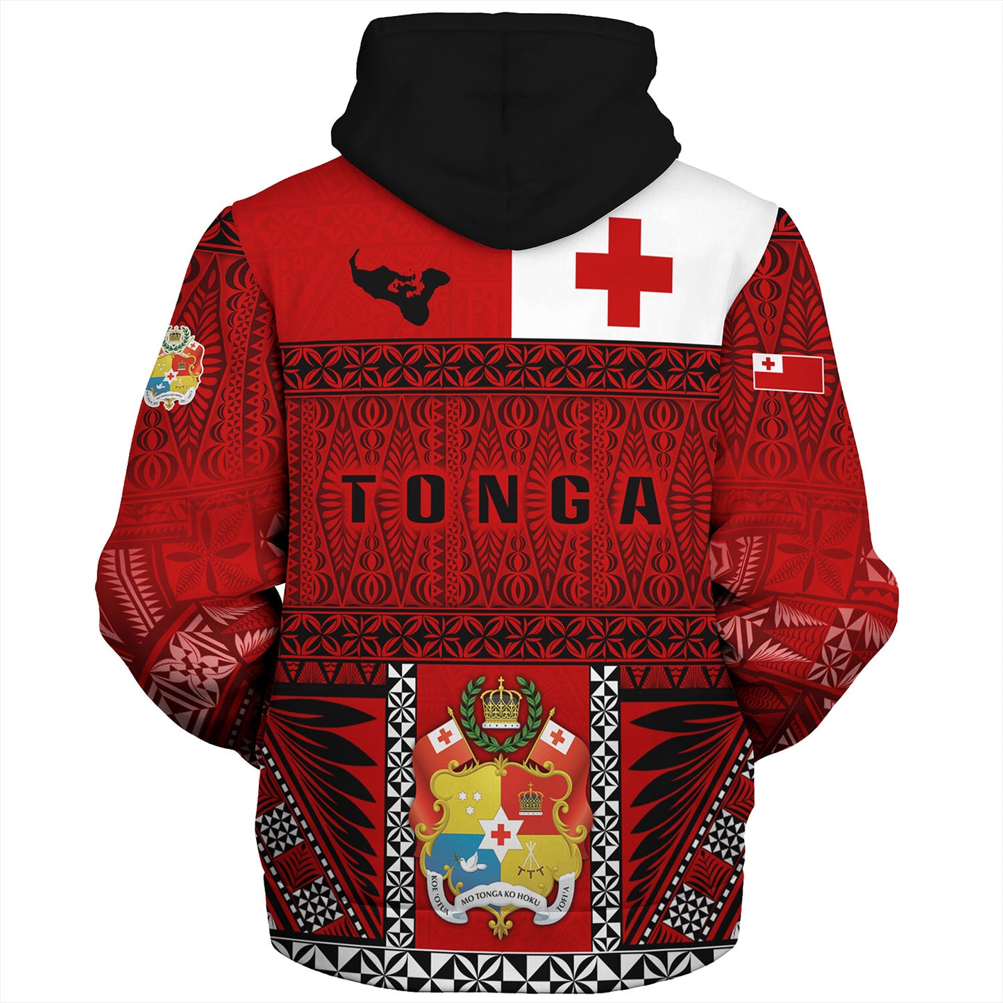 Tonga Custom Personalised Sherpa Hoodie Tonga Ngatu Special Design