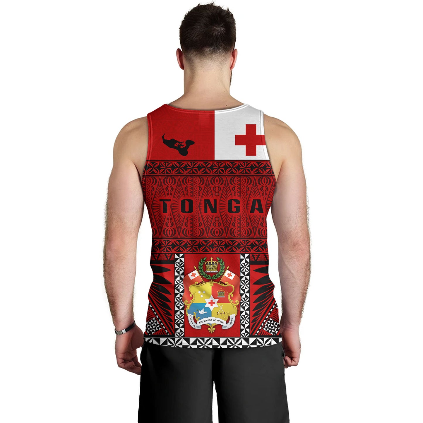 Tonga Custom Personalised Tank Top Tonga Ngatu Special Design