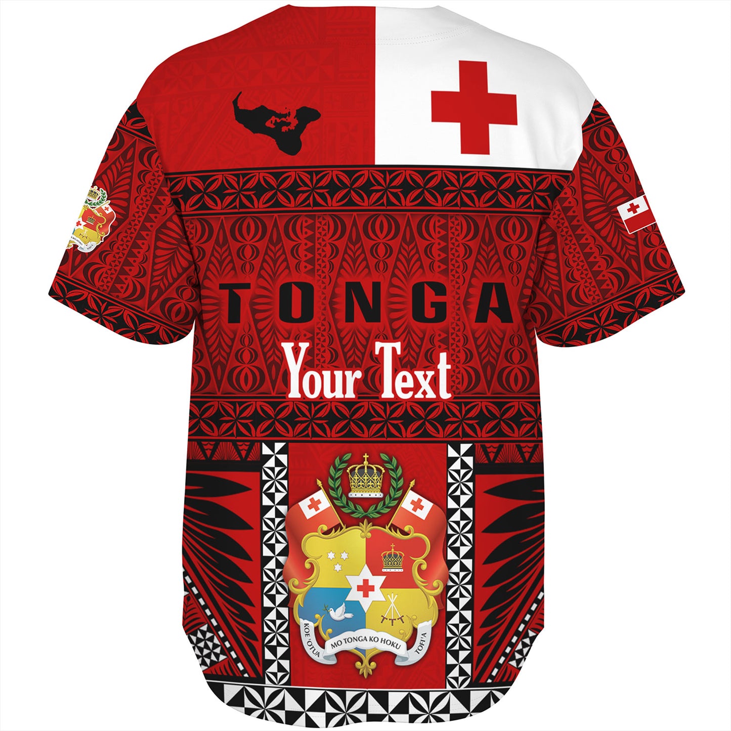 Tonga Custom Personalised Baseball Shirt Tonga Ngatu Special Design