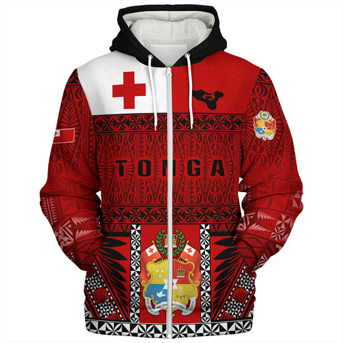 Tonga Custom Personalised Sherpa Hoodie Tonga Ngatu Special Design