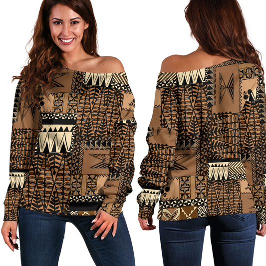 Tonga Off Shoulder Sweatshirt Tonga Siapo