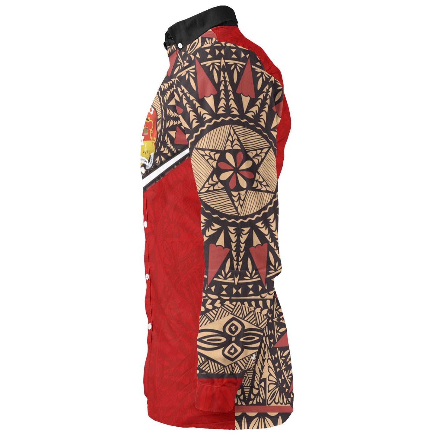 Tonga Long Sleeve Shirt Tongan Ngatu Design